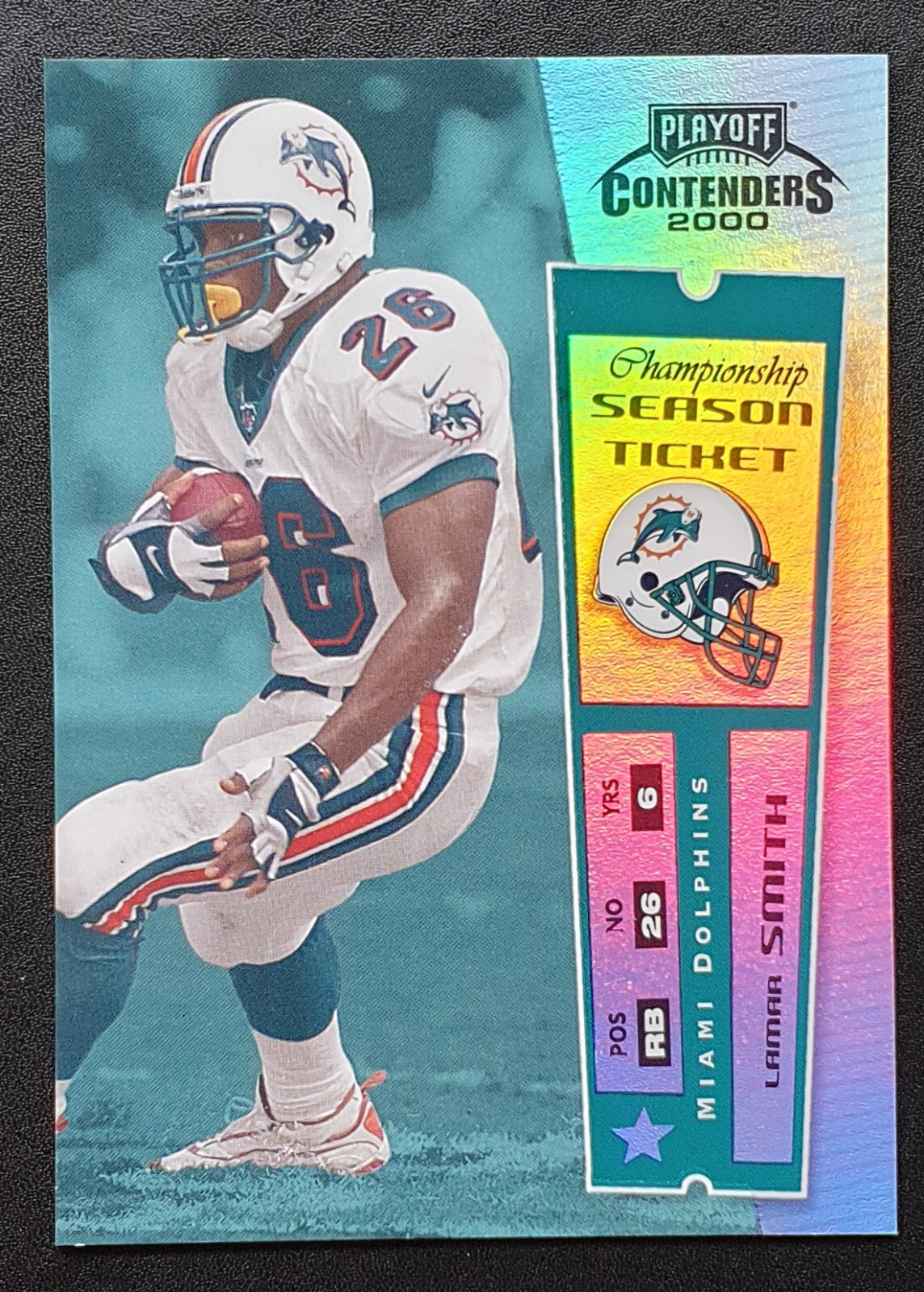 2000 Playoff Contenders Championship Season Ticket #93/100 Lamar Smith #8