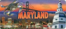 Baltimore Maryland 3D Fridge Magnet