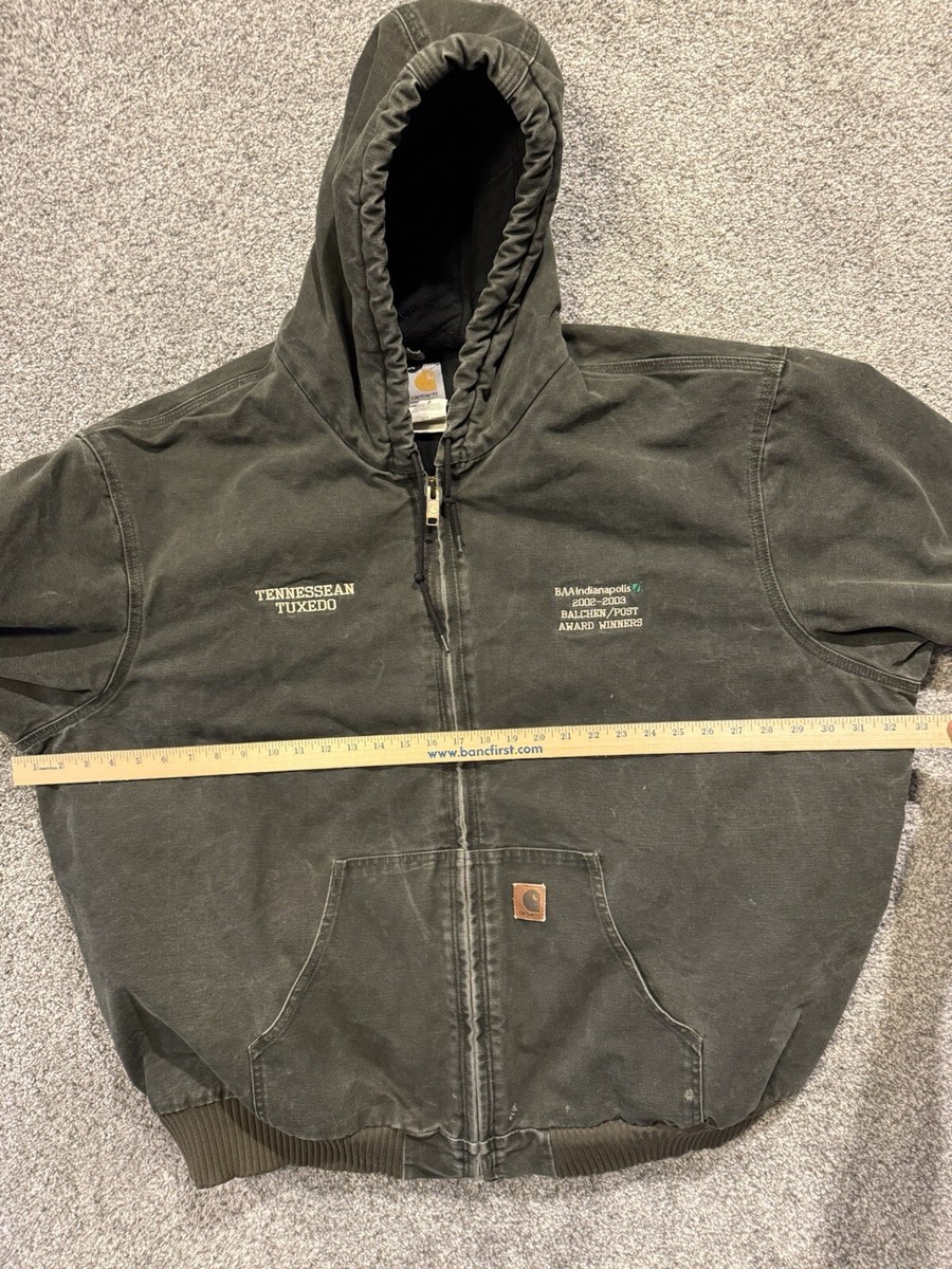 Vintage Carhartt Jacket 4XL Tall J130 MOS Faded Quilt Lined Vintage Carhartt Jacket 4XL Tall J130 MOS Faded Quilt Lined