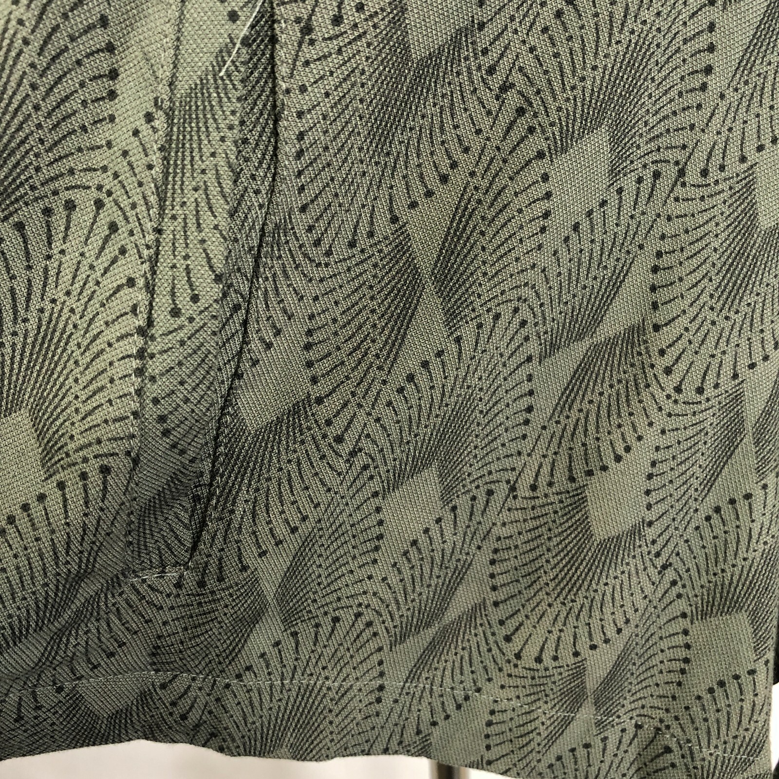 Hinge Ruffled Jacket Medium Olive Green Black Geo… - image 6