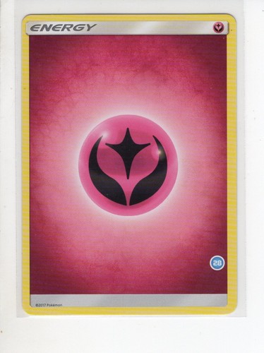 2017 FAIRY ENERGY SUN & MOON BASE SET NUMBER 28 POKEMON CARD LP