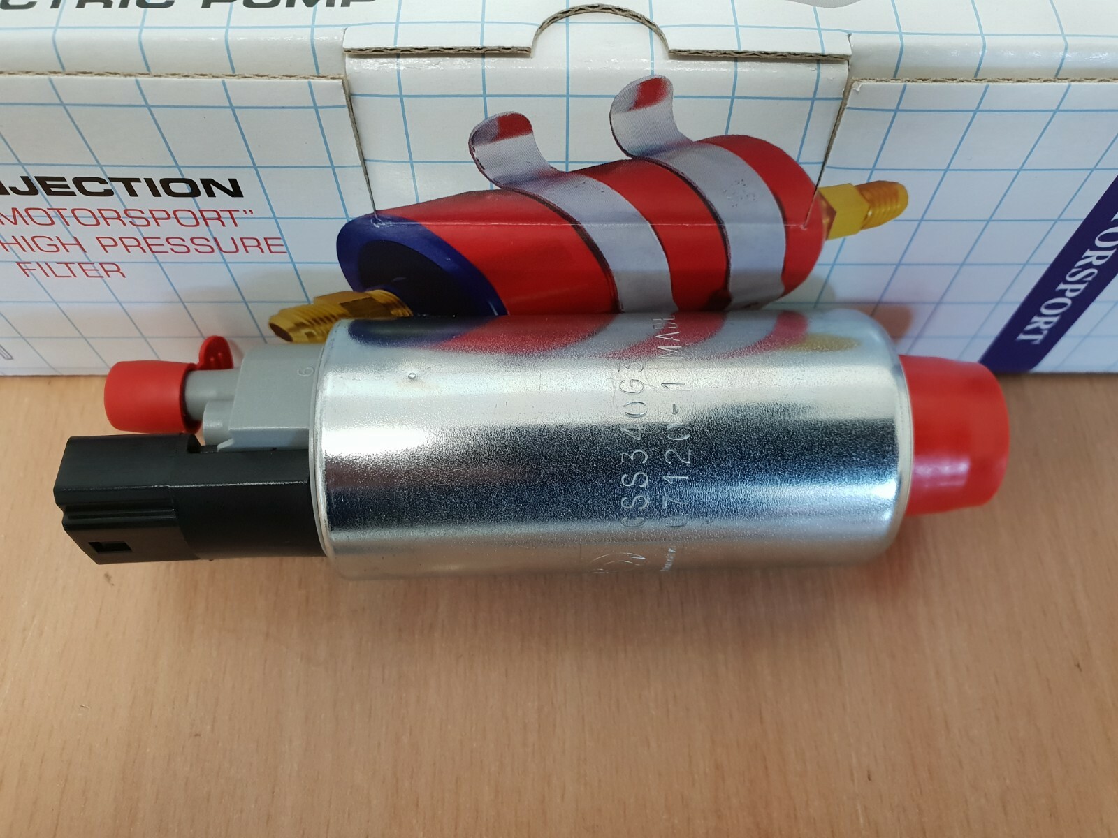 ESCORT COSWORTH FUEL PUMP UPRATED 255 LITRE PER HOUR WITH FITTING KIT