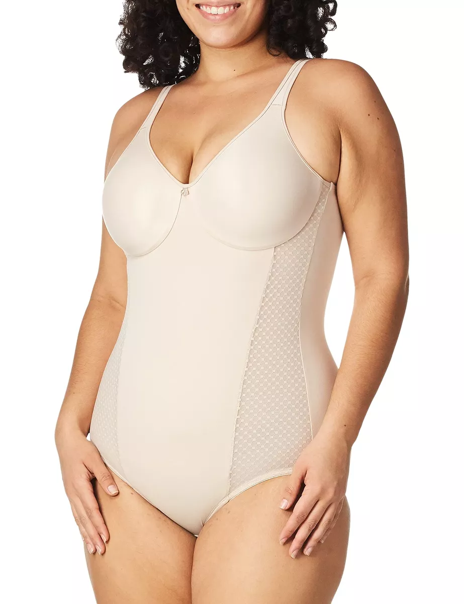 Bali Women’s Shapewear Firm Control Body Shaper with Built-in Minimizer  Bra