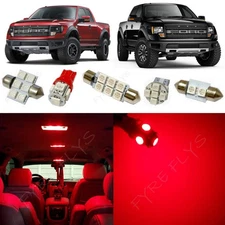 7x Red LED lights interior package kit for 2010-2014 Ford Raptor or F-150 FS2R