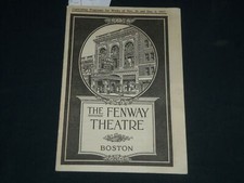 PROGRAMME ET BILLET THEATRE FENWAY 1917 26 NOV - BOSTON - J 4081