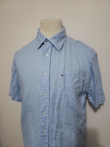 camisa de linho tommy hilfiger