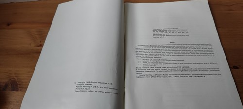 Manual de impresora matriz de puntos Brother vintage - Modelo M-1009 - Imagen 4 de 10