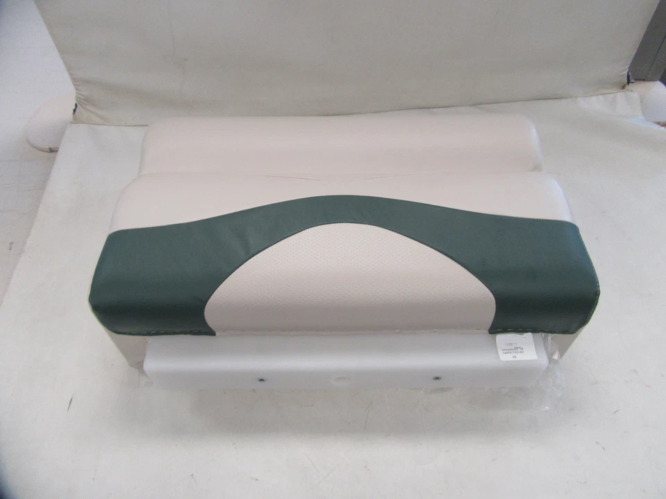 WISE PREMIER PONTOON 27" BENCH SEAT CUSHION SET BM1242-1032 CREAM / GREEN BOAT - Image 2 of 4