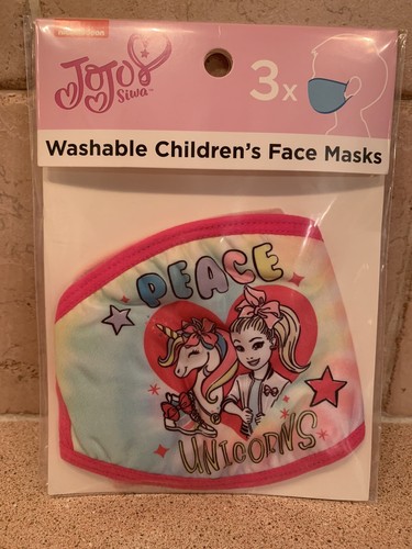 Jojo Siwa Washable Children’s Face Masks 3 Pack | eBay