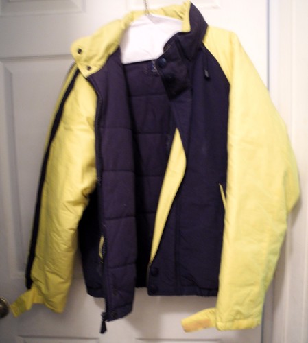 NAUTICA Windbreaker Hooded Puffer Jacket Young Blue & Yellow Size XLARGE20 XL20 - Picture 5 of 9