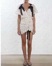 Zimmerman Painted Heart Tie Dress Size 0 Worn Once!