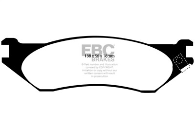 EBC Brakes ED91638 Lkw / SUV Extra Duty Bremsbeläge Für 02-06 Durango RAM 1500