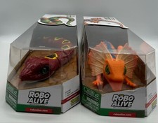 2PC Zuru Robo Alive Slithering Snake Frilled Neck Lizard SET NEW FAST SHIP