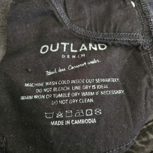 OUTLAND Jeans Women Size US 24 UK 6 Isabel Mid Rise Washed Black Skinny NEW - Picture 7 of 8
