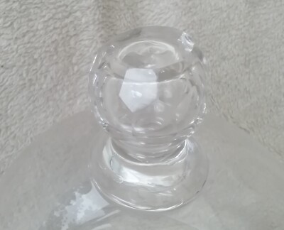 Cloche à fromage ancienne en verre soufflé vert - Présentoir Globe vintage 19cm