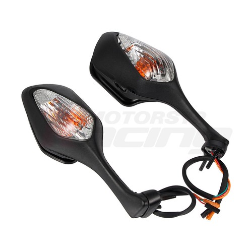 LED Turn Signal Rearview Mirrors For Honda CBR1000RR 2008-2012 – Black Smoke, Pair