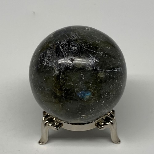 159.6g, 1.9"(47mm), Labradorite Sphere Gemstone,Crystal @Madagascar, B22372 - Picture 7 of 12