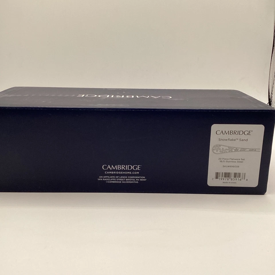 Cambridge 18/0 Stainless Steel 20-pc Snowflake Sand Flatware Set - Image 4 of 4