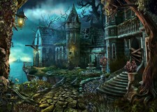 Halloween Background Haunted House Castle Backdrops Photography Studio Props
