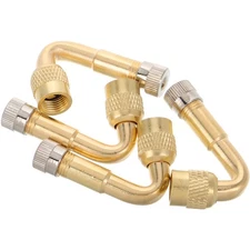 4 Pcs Tire Valve Extension Adapter Brass Air Valve Stem Extender for Car