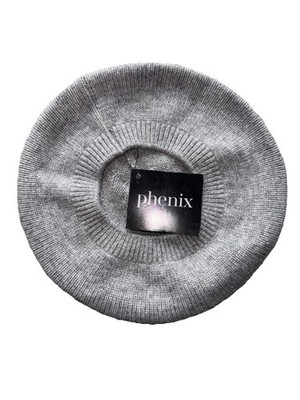 PHENIX CASHMERE BERET WOMENS OS Gray NWT