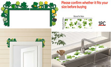 St. Patrick's Day Faucet Draining Mat and Wooden Door Top Decoration Set
