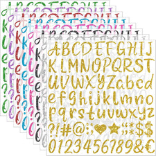 648 PCS Letter Stickers Glitter Alphabet Stickers Self Adhesive Waterproof Vinyl