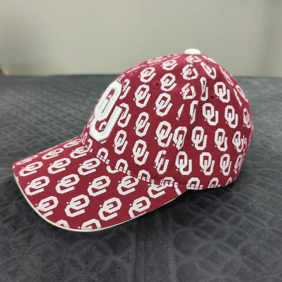 Oklahoma Sooners Sombrero Gorra Logo Estampado Completo Aguja Americana Hombres Adultos OSFA Foto 3 de 4