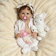Realistic Reborn Baby Dolls Full Body Vinyl Silicone Newborn Girl Doll Washable