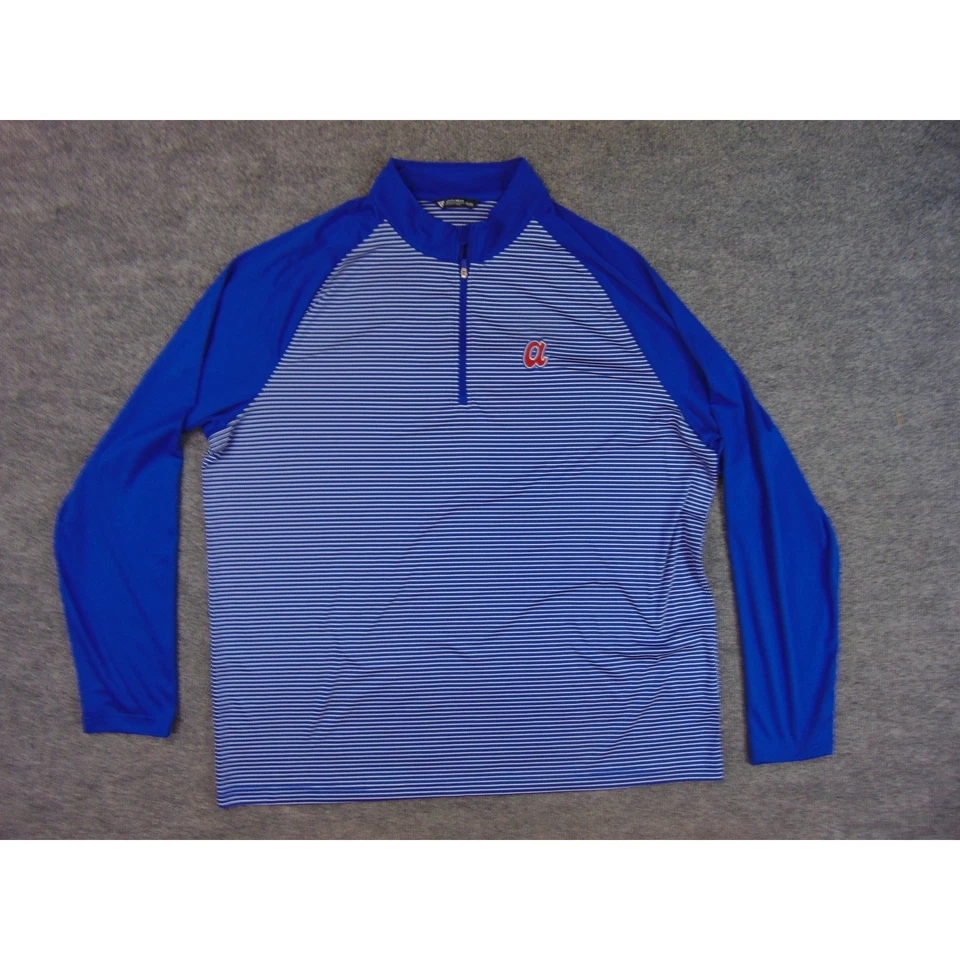 Atlanta Braves Sweater Men's 2XL 1/4 Zip Pullover Baseball Golf Team - Image 2 of 4