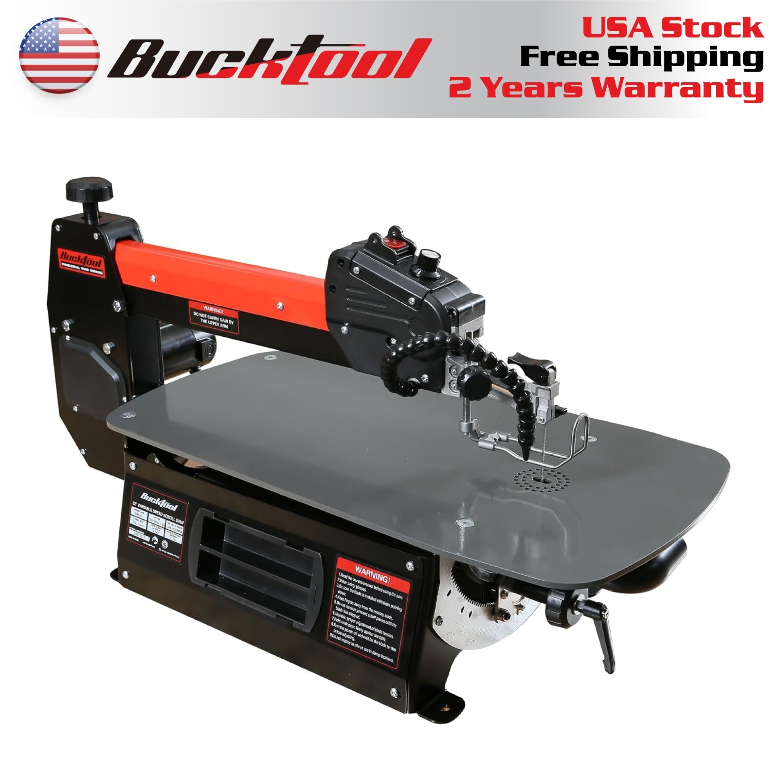Bucktool 22 Inch Variable Speed Scroll Saw, 1.3A Scroll Saw for Woodworking