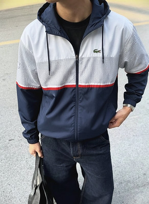 Vintage Y2K Lacoste Trackjacket Jacke Pashastyle - Size M - Blau-Blue White