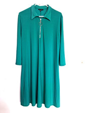 Sz XL Ava & Grace green dress w/ silver ring zipper. Excellent condition