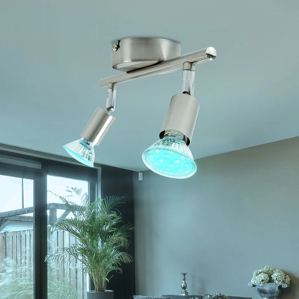 RGB LED Plafoniera Argento Lampada da Cucina Spegnibili Cambiacolore Regolatore - Immagine 3 di 4