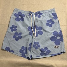 PacSun Men  s Swim Trunks / Board Shorts   Blue Floral   Size M