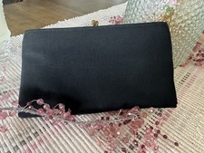 Vintage Garay Black Small Clutch Purse Evening Bag Women  s Handbag No Handle