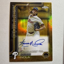 2025 Topps Gilded Collection Autographs Aaron Nola #CGA-AN  Refractor /75 (AU)