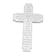 Pcs Motorist Prayer Cross Car Visor Clip - Spiritual Protection Gift 2 Silvery