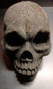 Decorative Skull 10" X 6" X 7" Tall Excellent Condition Eyes Mouth Gow In Dark