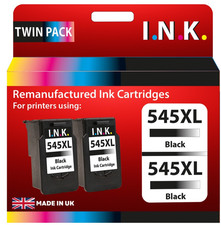 I.N.K. Canon PG-545XL Black Ink Cartridges Twin Pack