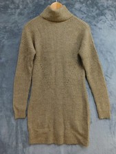 Abercrombie & Fitch Women Sz XST Brown Ribbed Turtleneck Sweater Dress