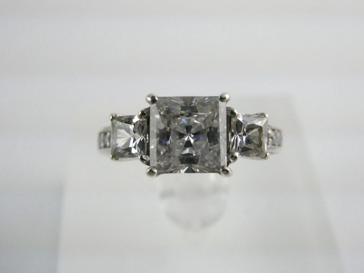 Without Stone Sterling Silver Three-Stone Fine Rings Ring 925 
