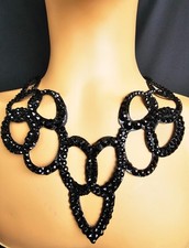 Ballroom /Latin Dance Jewelry Accessories Necklace. Crystals Jet luxe 