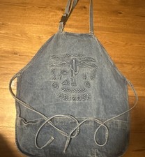 VTG Denim Apron Heavy-Duty Workwear with Embossed Logo