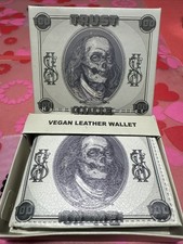 Trust In Me Printed Wallet Handcrafted Bi-Fold Men's Vegan Leather Ships FAST!