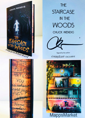 SIGNED Staircase in the Woods by Chuck Wendig ILLUMICRATE EVERNIGHT ~ Stenciled