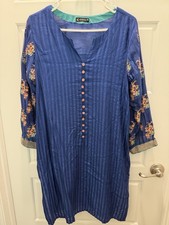 Dhanak Navy Floral Kurti