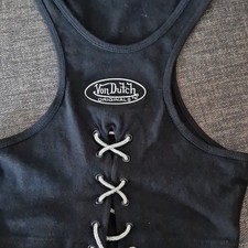 Von Dutch Damen Kurzes Top  Schwarz Größe X...