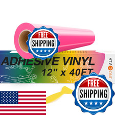 Htvront Neon Pink Permanent Vinyl 12 X 40 Ft Adhesive Permanent Vinyl Roll For