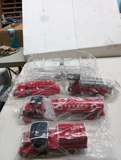 Lot of 5 Texaco Diecast Metal Coin Banks 4 Truck And 1 Aircraft undisplayed 